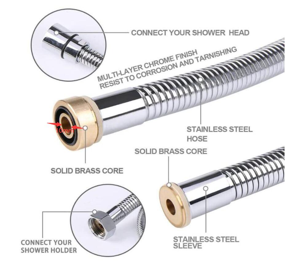 High flow shower hose