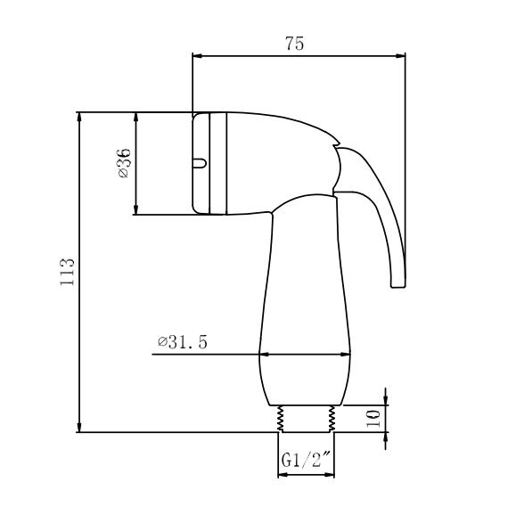 Pulvérisateur à main de salle de bain haute pression pour le lavage des toilettes
