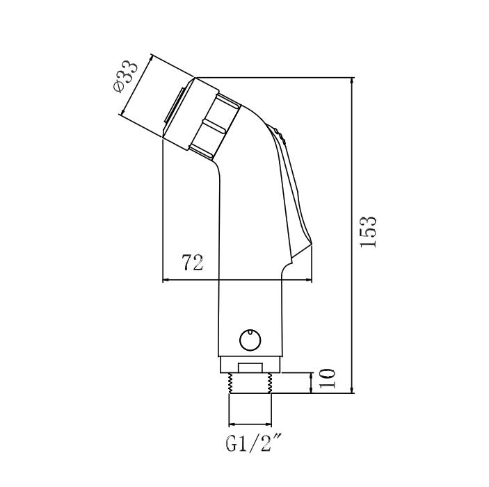 Pulvérisateur de bidet multifonctionnel à filetage G1 / 2 pour toilettes