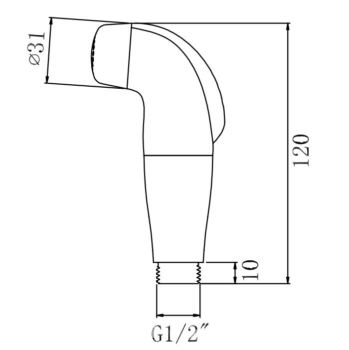 Bidet siège de toilette accessoire de pulvérisateur à main eau chaude froide