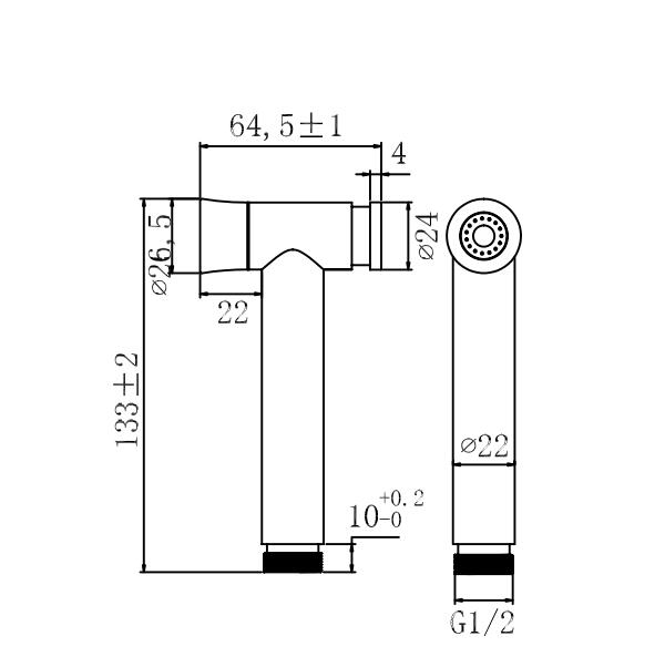 Vaporisateur de toilette bidet Shattaf en acier inoxydable